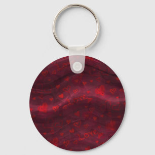 Llavero Keychain de "amor" rojo oscuro