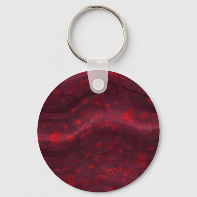 Llavero Keychain de "amor" rojo oscuro (Anverso)