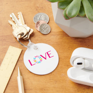 Llavero Keychain de amor y mariposas