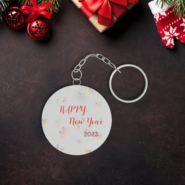 Llavero Keychain de Año Nuevo Feliz Rojo (Red Happy New Year Keychain
)