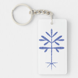 Llavero Keychain de Aplaamiento Azul Acrílico