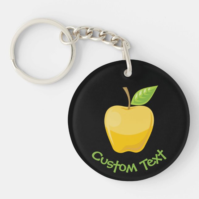 Llavero Keychain de Apple amarillo (Frente)