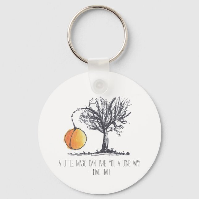 Llavero Keychain de árbol de gallo gigante dibujado a mano (Anverso)