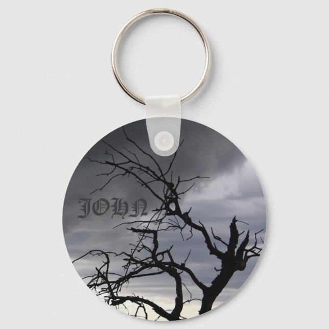 Llavero Keychain de árbol de John y Guadalupe (Anverso)