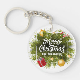Llavero Keychain de árbol de Navidad personalizado elegant