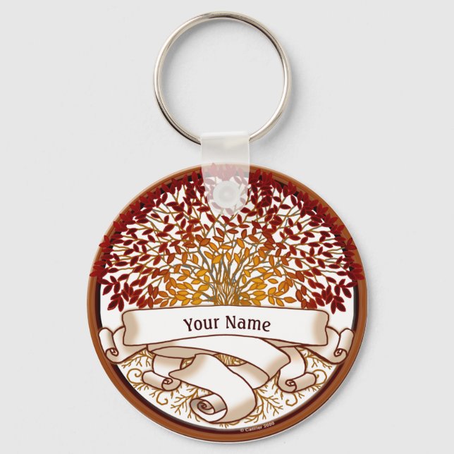 Llavero Keychain de árbol genealógico de Crimson (Anverso)