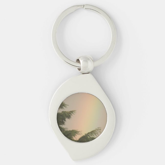 Llavero Keychain de arcoiris y árboles (Anverso)