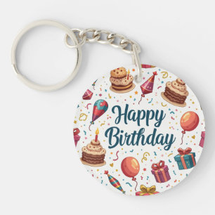 Llavero Keychain de Aritmos Felices con globos y