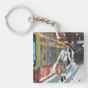 Llavero Keychain de arte de fantasía de la familia Elf de 