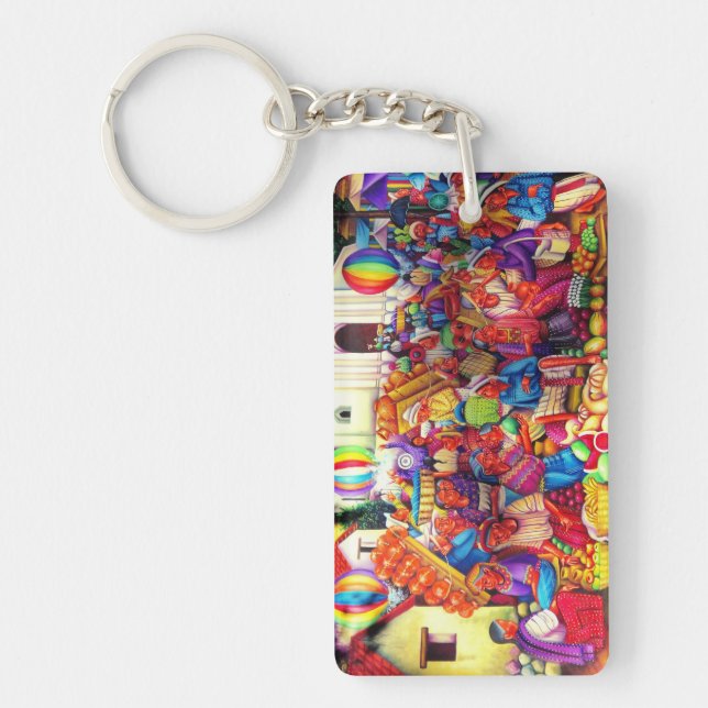 Llavero Keychain de arte de Guatemala (Frente)