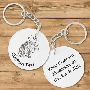 Llavero Keychain de arte de la línea principal de Rooster