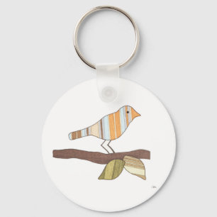 Llavero Keychain de arte de pájaro caprichoso Erin Brie Ar