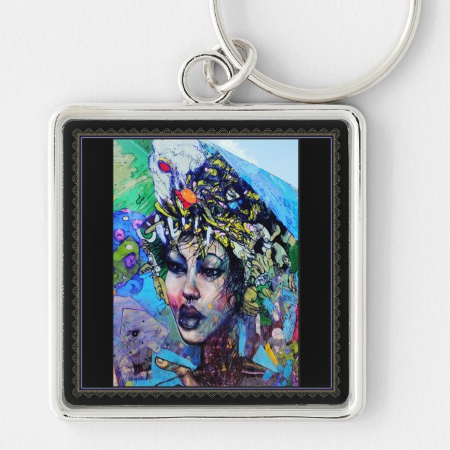 Llavero Keychain de arte LA (Frente)