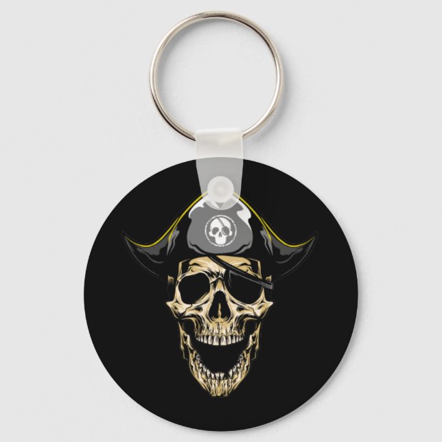 Llavero Keychain de ataque de barco fantasma pirata (Anverso)