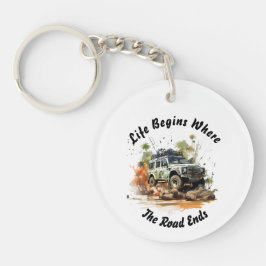Llavero Keychain de aventuras de coche fuera de carretera