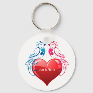 Llavero Keychain de Aves de Amor