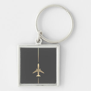 Llavero Keychain de aviación minimalista
