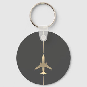 Llavero Keychain de aviación minimalista