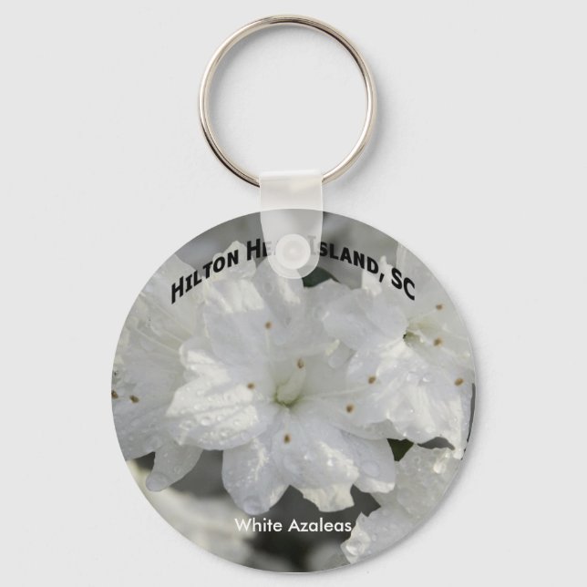 Llavero Keychain de Azaleas Blancas (Anverso)