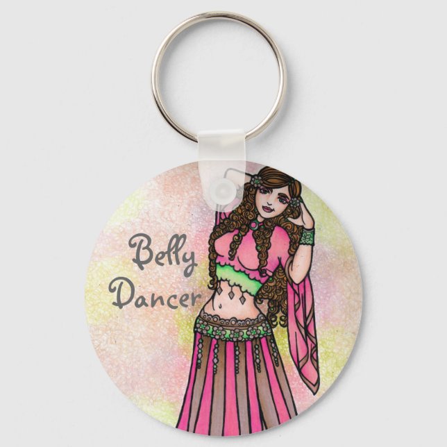 Llavero Keychain de bailarina de Belly de Taurus (Anverso)