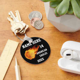 Llavero Keychain de baloncesto con nombre del jugador