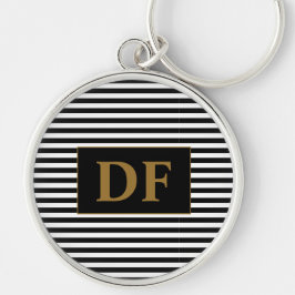 Llavero Keychain de bandas blancas/negras