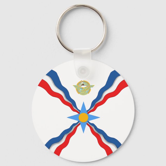 Llavero Keychain de Bandera Asiria (Anverso)