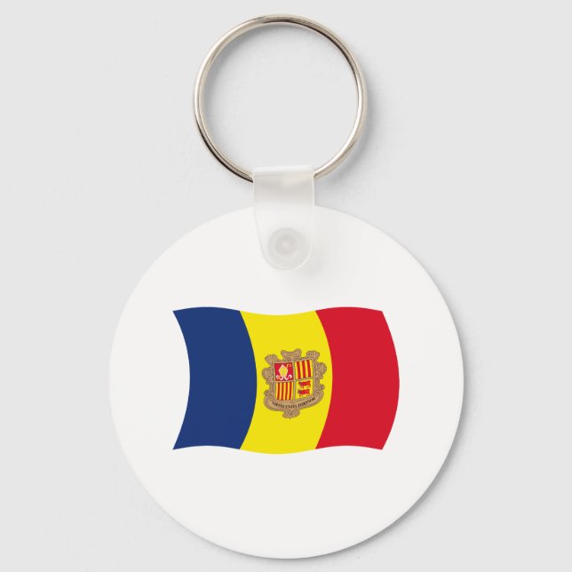 Llavero Keychain de Bandera de Andorra (Anverso)