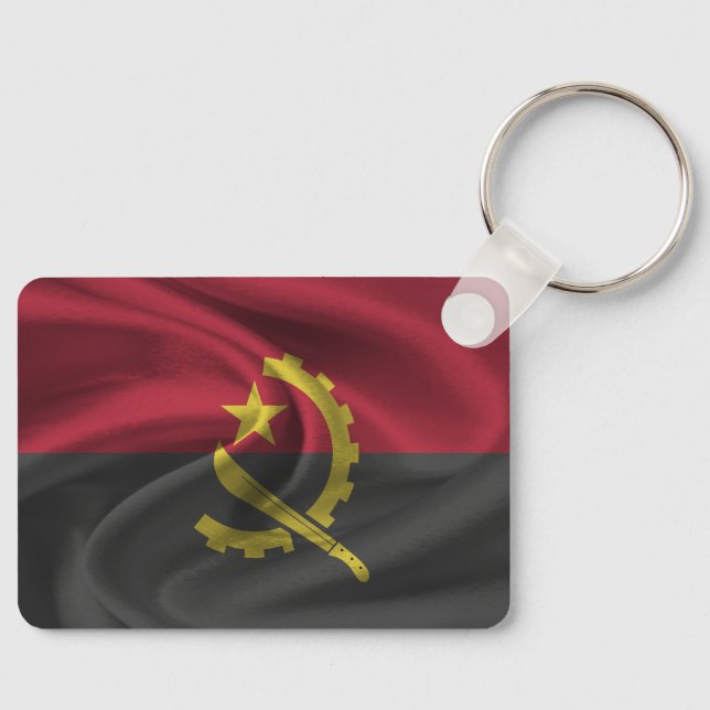 Llavero Keychain de bandera de Angola (Anverso)