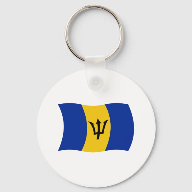 Llavero Keychain de Bandera de Barbados (Anverso)