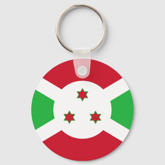 Llavero Keychain de Bandera de Burundi (Anverso)