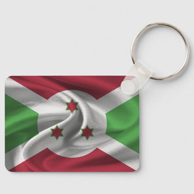 Llavero Keychain de Bandera de Burundi (Anverso)