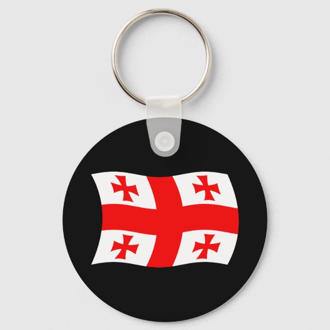 Llavero Keychain de Bandera de Georgia (Anverso)