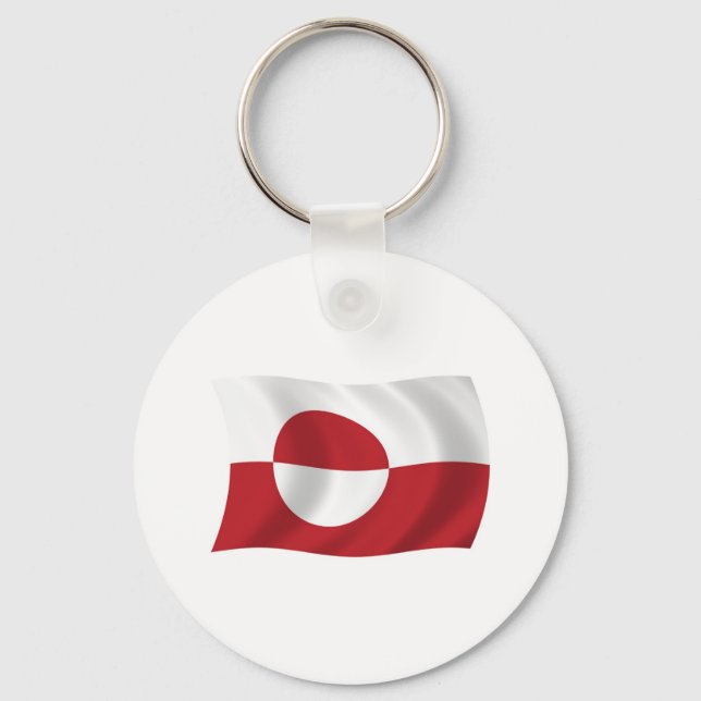 Llavero Keychain de Bandera de Groenlandia (Anverso)