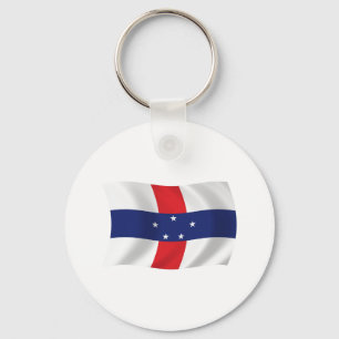 Llavero Keychain de bandera de las Antillas Neerlandesas
