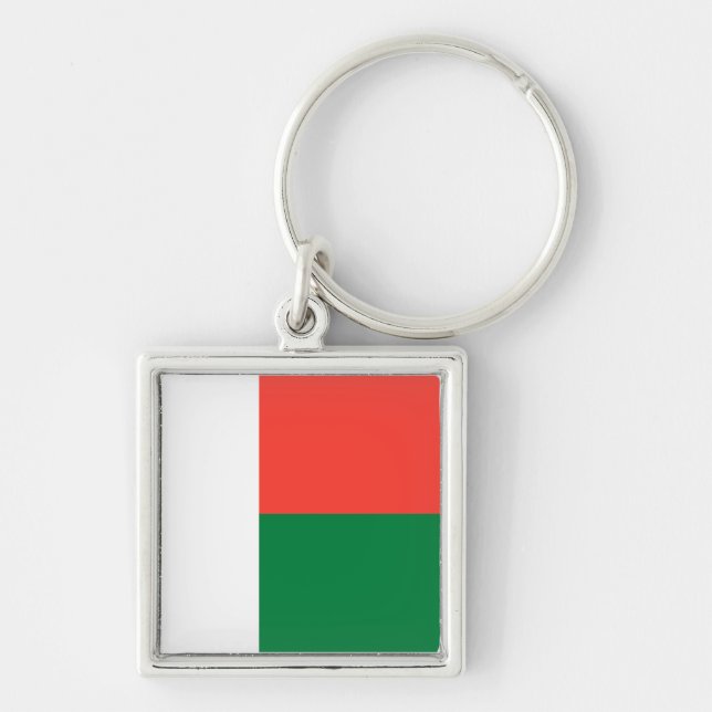 Llavero Keychain de bandera de Madagascar (Frente)