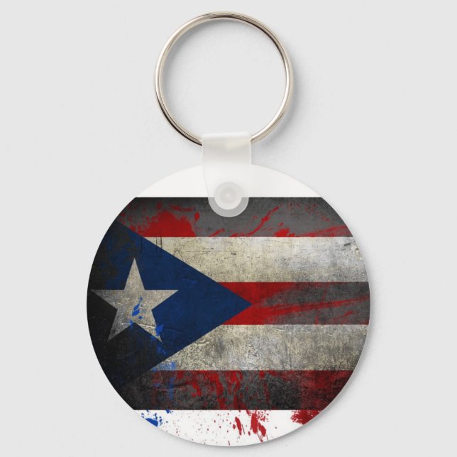 Llavero Keychain de Bandera de Puerto Rico (Anverso)