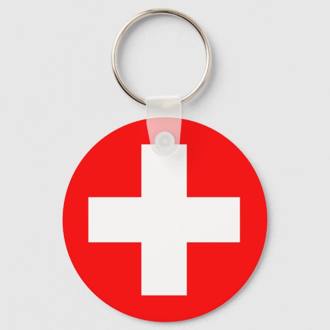 Llavero Keychain de Bandera de Suiza (Anverso)