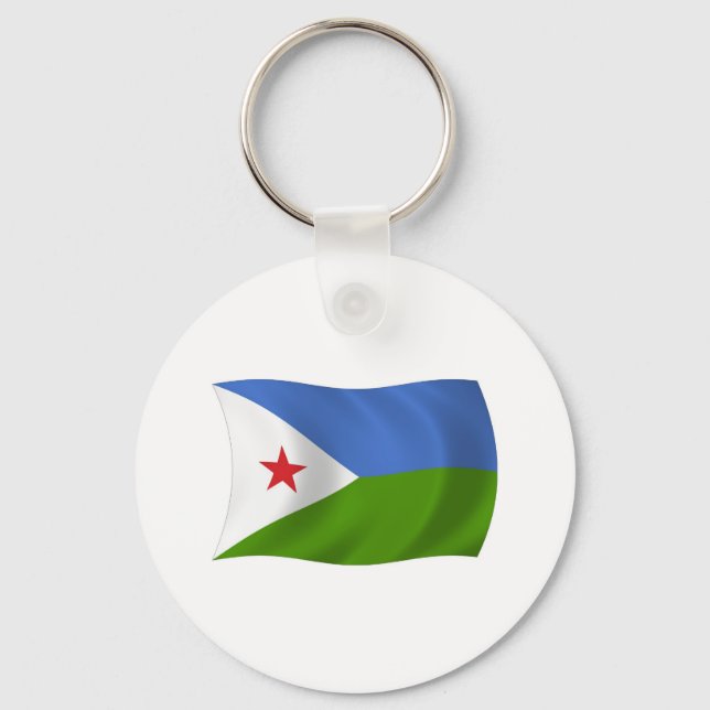 Llavero Keychain de Bandera de Yibuti (Anverso)