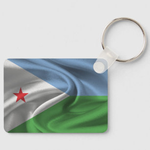 Llavero Keychain de Bandera de Yibuti