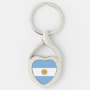 Llavero Keychain de Bandera Patriótica Argentina