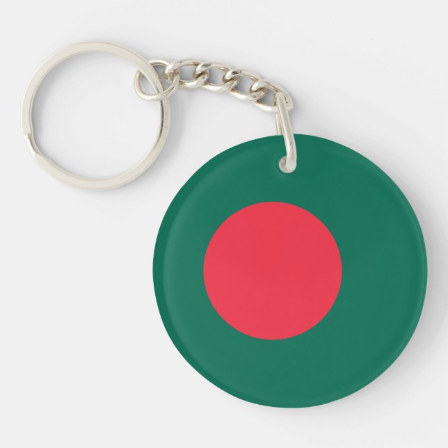 Llavero Keychain de Bandera Patriótica de Bangladesh (Frente)