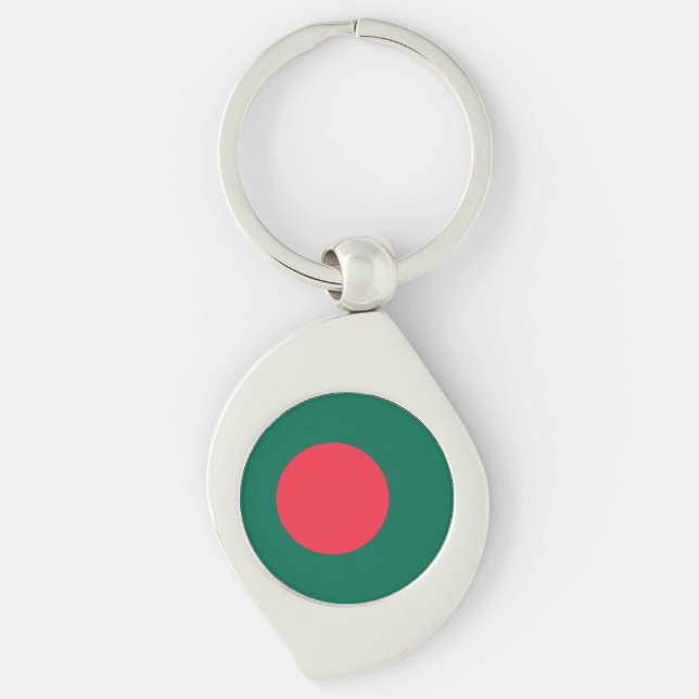 Llavero Keychain de Bandera Patriótica de Bangladesh (Anverso)