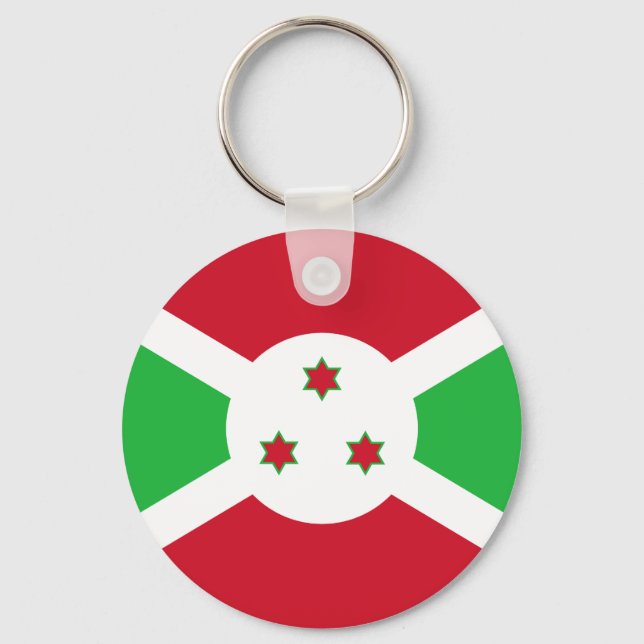 Llavero Keychain de Bandera Patriótica de Burundi (Anverso)