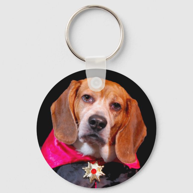 Llavero Keychain de Beagle Dogula gótica (Anverso)
