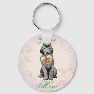 Llavero Keychain de Bedlington Terrier Heart Mom