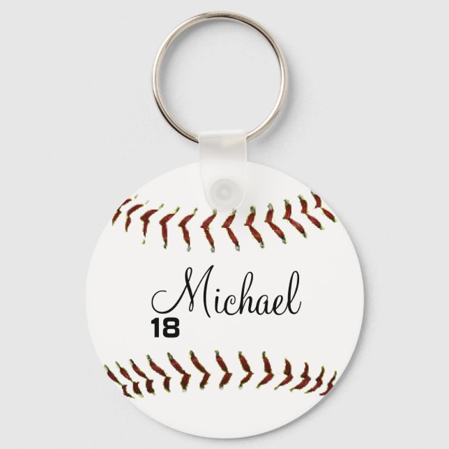 Llavero Keychain de béisbol personalizado (Anverso)
