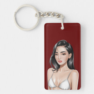 Llavero Keychain de belleza iluminada por el sol