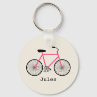 Keychain de bicicleta rosa caliente