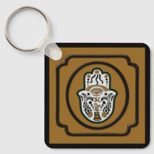 Llavero Keychain de Black Hamsa